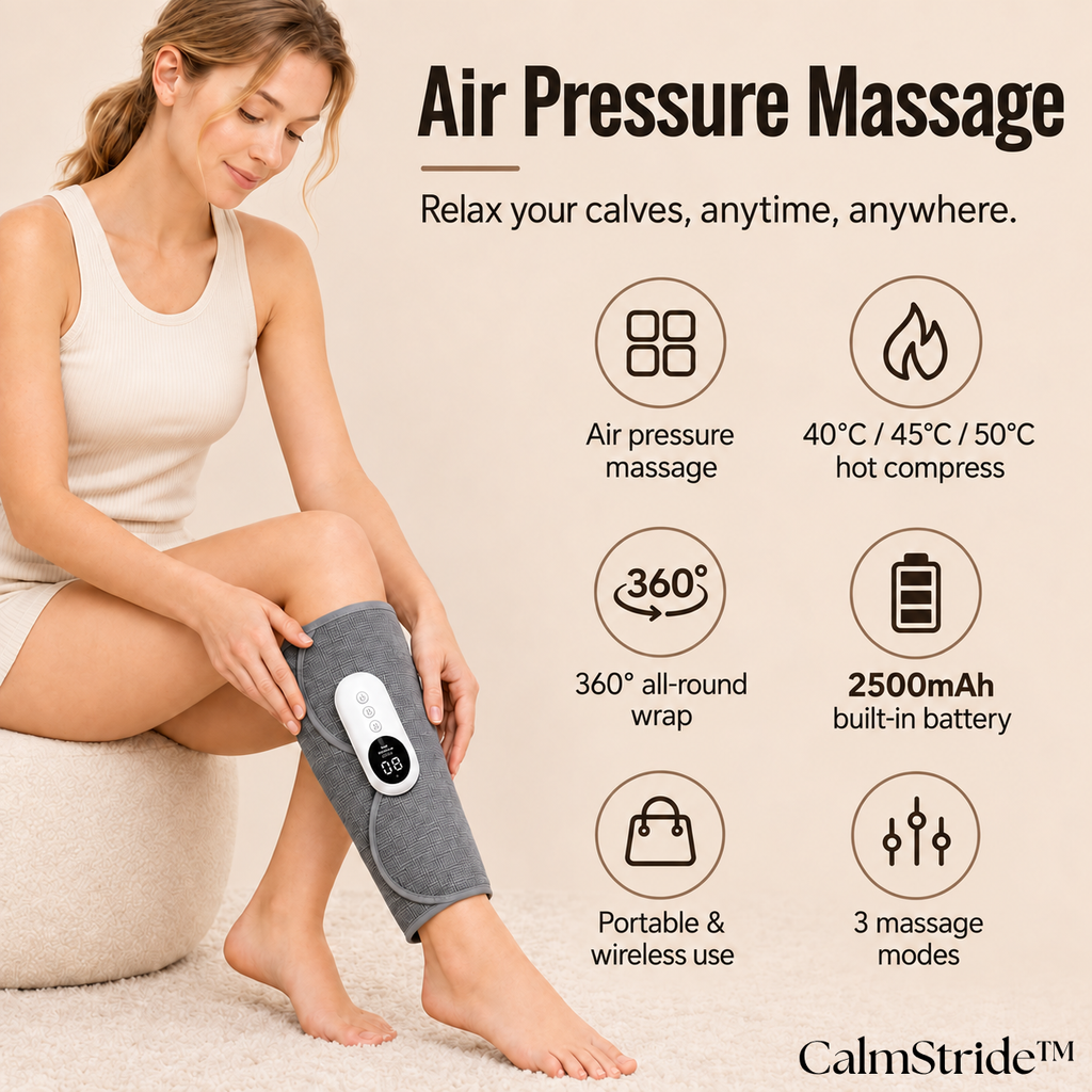CalmStride™ – Cordless Leg Massager with Heat & Air Compression